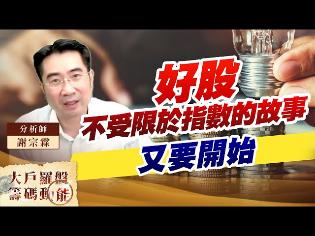 好股不受限於指數的故事又要開始｜大戶羅盤籌碼動能 ｜謝宗霖