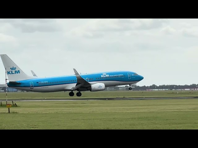 Arrival from Porto KLM flight KL1572 at Amsterdam Schiphol Airport