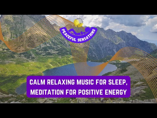 calm relaxing music with Drone footage 4k, Nature meditation for energy boost, peaceful sounds