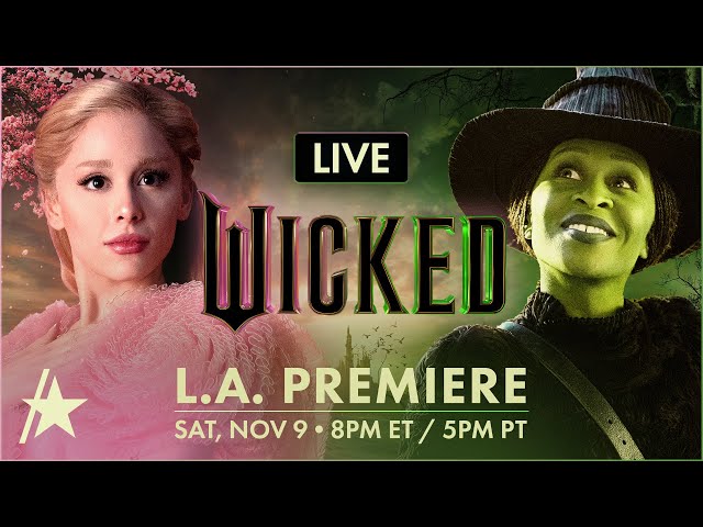 🔴LIVE: Wicked Red Carpet Premiere w/ Ariana Grande, Cynthia Erivo & More