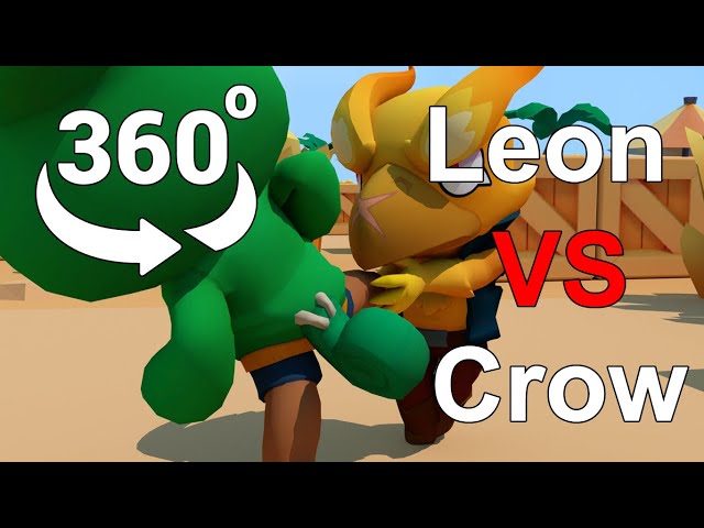 BRAWL STARS 360° Video - Leon Vs Crow