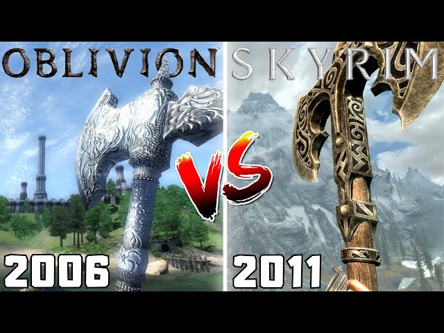 Oblivion vs Skyrim - More Direct Comparisons!