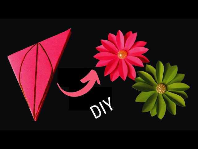 Easy Paper Flower Making | How To Make Paper Flower Craft | Paper Flower Making Step By Step