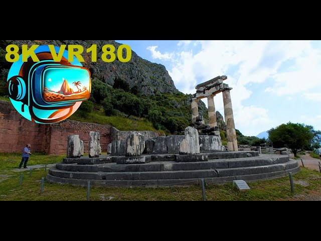 SANCTUARY OF ATHENA at the ancient city of DELPHI in GREECE 8K 4K VR180 3D Travel