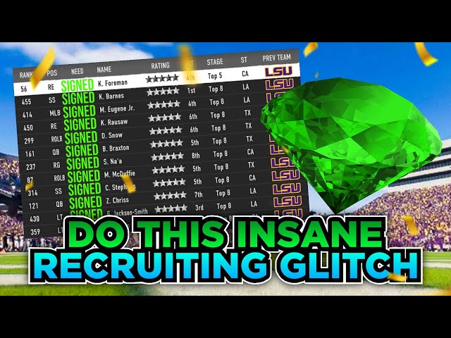 Do This INSANE Recruiting Glitch Now *Post Patch in College Football 25