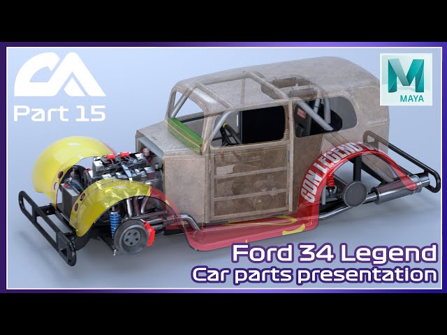 3D Automotive visualization - Ford 34 Legend | Car Parts Presentation | TIMELAPSE | Part 15