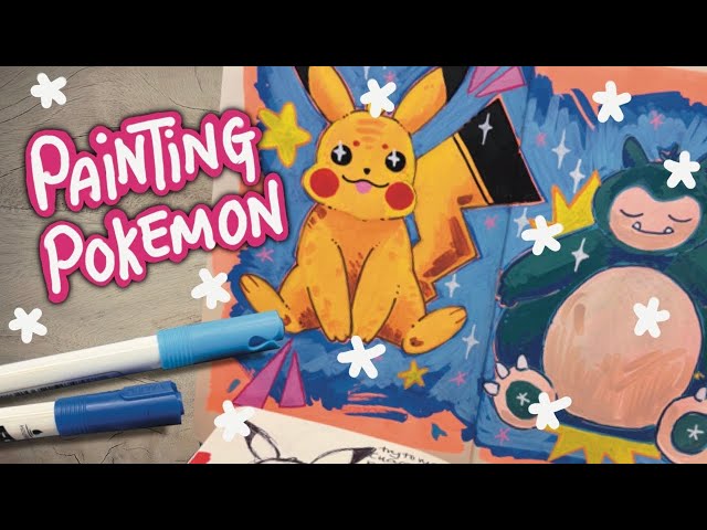 Using ARRTX acrylic markers to paint Pokemon