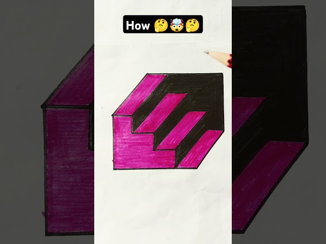 How To Draw 3D Illusions (Step By Step)#shorts #short #art