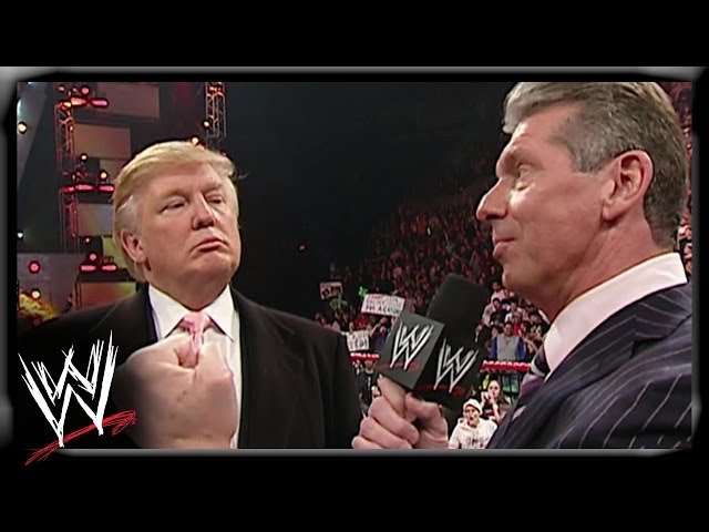 Mr. McMahon and Donald Trump announce the Battle of the Billionaires