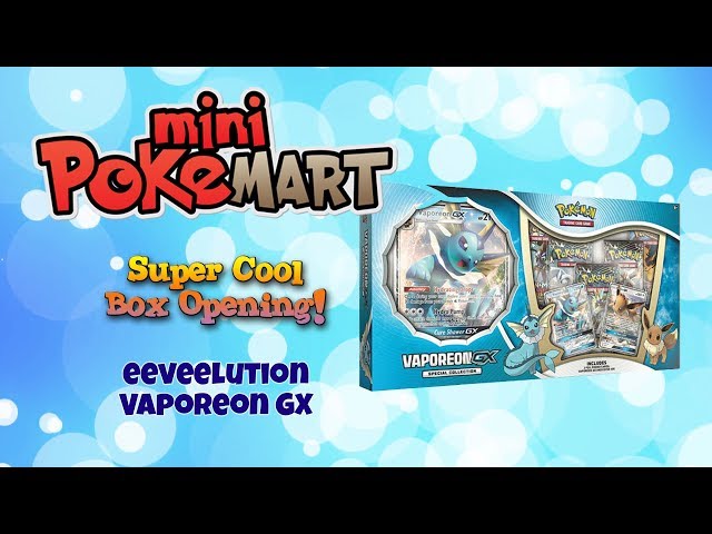 Pokemon cards unboxing! Vaporeon GX  collection box