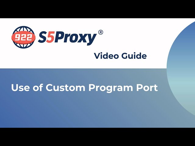 Use of Custom Program Port