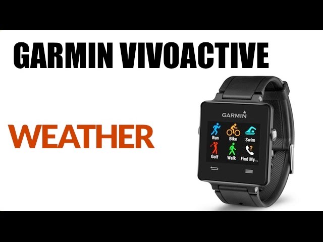 How to Find Weather on Garmin Forerunner Vivoactive - Sync waiting for data