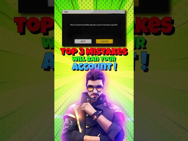 Top 3 Mistakes Will Ban Your ID Permanently in Free Fire!!😱