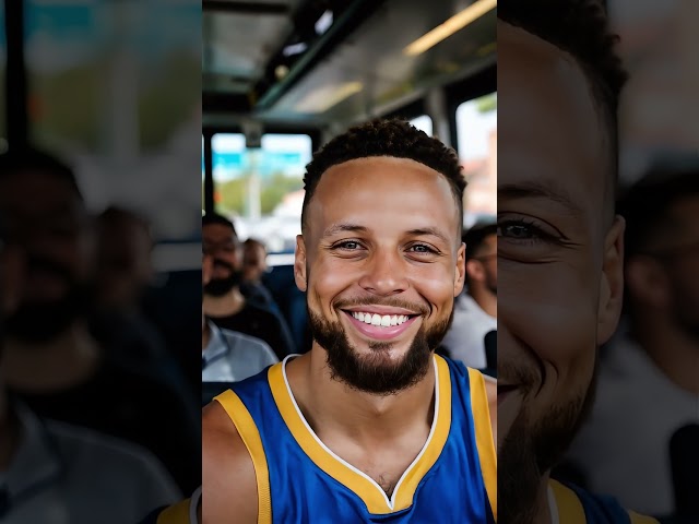 LeBron James and Stephen Curry in a Crazy Bus Fire Scene! #shorts