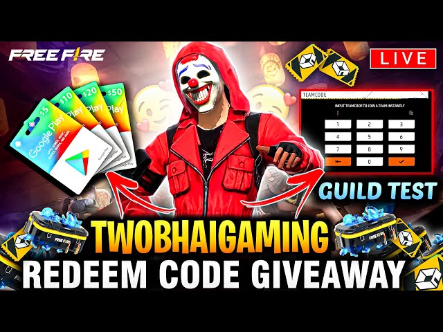 Free Fire Live Giveaway Custom Room💎💎 || Guild Test ||#freefirelive #shortslive #djalokgiveaway #ff