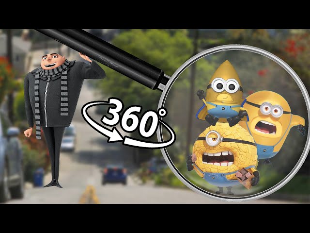 360º VR | MEGA MINIONS DESPICABLE ME 4 | FIND DAVE GUS JERRY | FINDING CHALLENGE