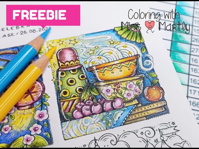 Freebie by RITA BERMAN with Polychromos | Meine Reise durch Asien Part 3