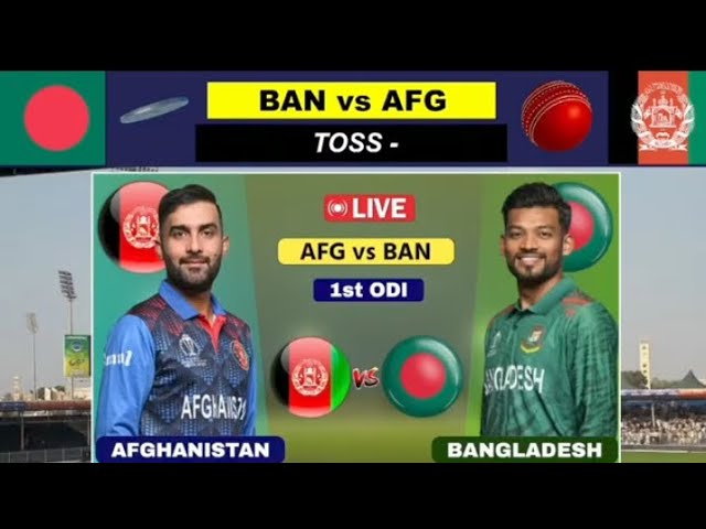 CRICKET LIVE MATCH Afghanistan vs Bangladesh Live 1st ODI.AFG VS BAN Live. Score and Commentary 2024