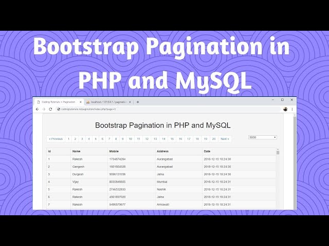 Creating a simple pagination using php and mysql