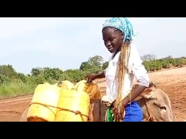 FETCHING WATER:WITH MY HELPER DONKEY IN THE DESERT  VILLAGE  CHRONICLES