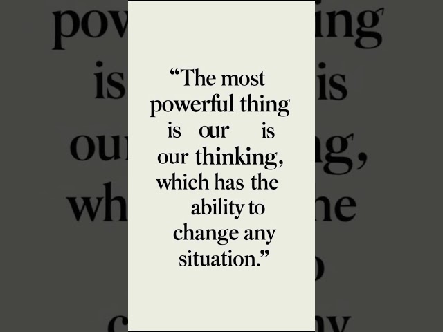 "Unlock the Power of Your Mind: How Thinking Can Transform Any Situation | Mindset Mastery"