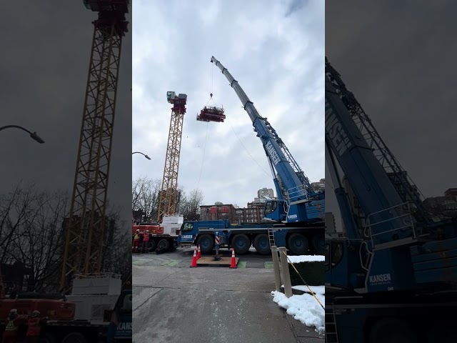 Constuction Crane Erection Vancouver West End