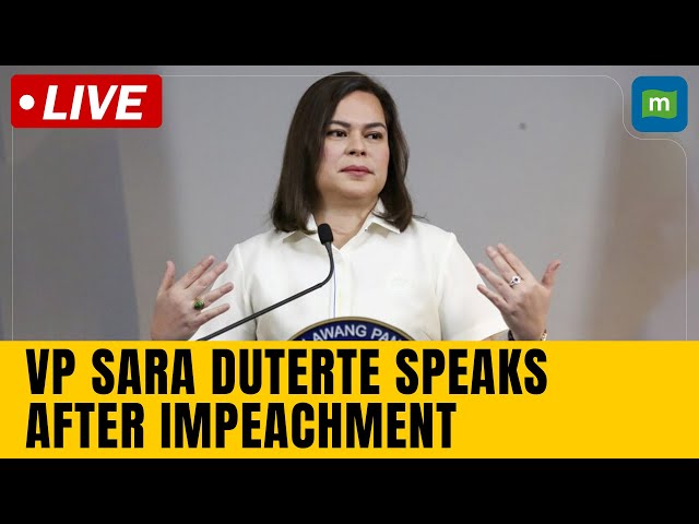 Sara Duterte Latest News | Philippine VP Sara Duterte Speaks After Impeachment | N18G