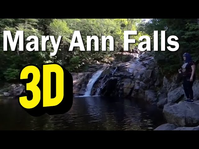 Cape Breton Waterfalls Mary Ann Falls Ingonish  Cabot Trail, Cape Breton Nova Scotia. VR 180 3D