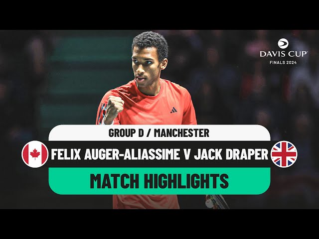 Felix Auger-Aliassime v Jack Draper | Canada v Great Britain Davis Cup 2024 Finals Group Stage