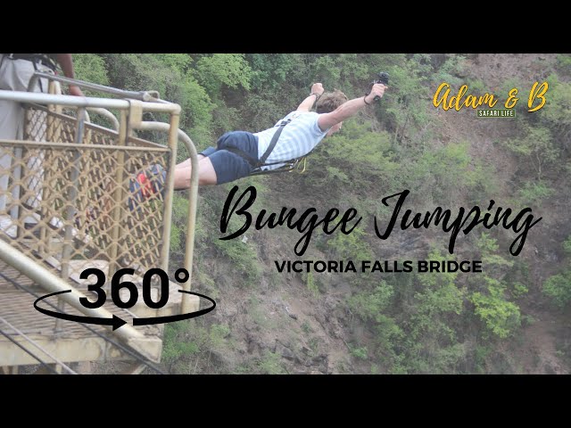 Bungee Jumping off Victoria Falls Bridge Zimbabwe | Garmin VIRB 360 | SafariLife