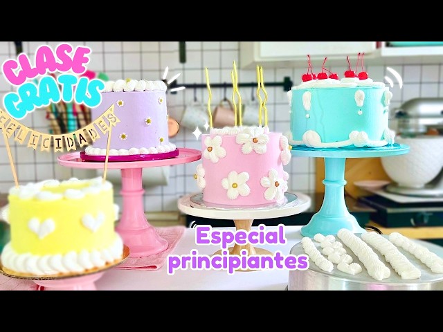 🎂 CAKE DECORATING FOR BEGINNERS 🧁 +12 BASIC CAKE EDGES WITH ONE 4B Icing Tip