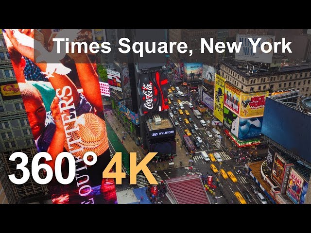 360 Times Square New York USA, 4K video virtual reality 360 videos de realidad virtual vr 360