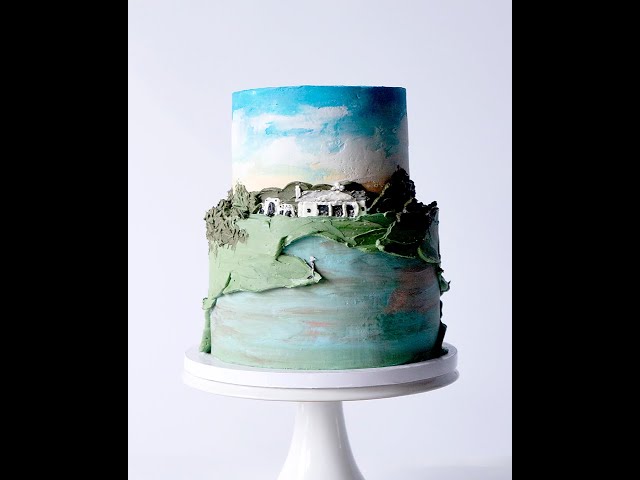 Quail Hollow Golf Cake - Buttercream Palette Knife Sculpting