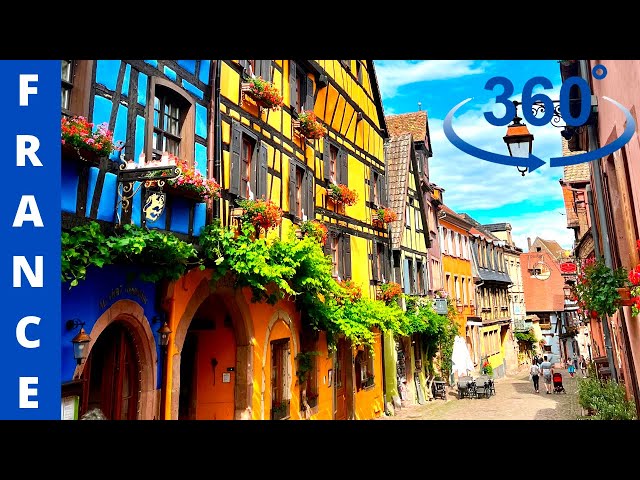 360° Virtual Tour of the Most Beautiful Villages in France/ Riquewihr -A Magnificent Village/ ASMR