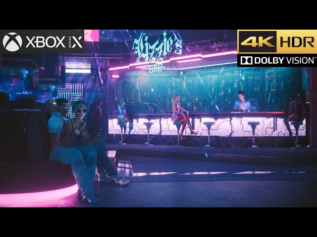 Cyberpunk 2077 (2.0) Lizzie’s Bar - Series X Showcase - Ray Tracing 4K Dolby Vision HDR