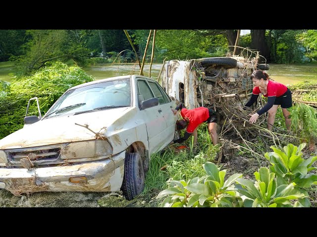 Restores A Severely Damaged Old Kia Car Swept Away By Flood - Flooded Car Repair