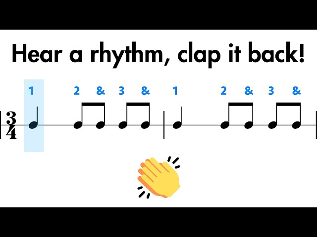 Rhythm Clap Along – 3/4 Time | Level 1 to 3 | For Beginners/Kids 🎵👏