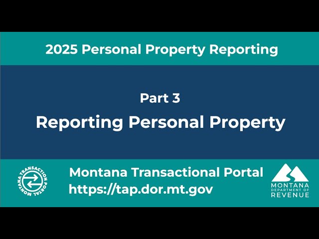 PPR Part 3 Reporting Your Personal Property