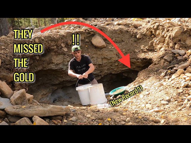 15 ft Deep (OPEN HOLE) AT CACHE CREEK LOADED WITH GOLD!