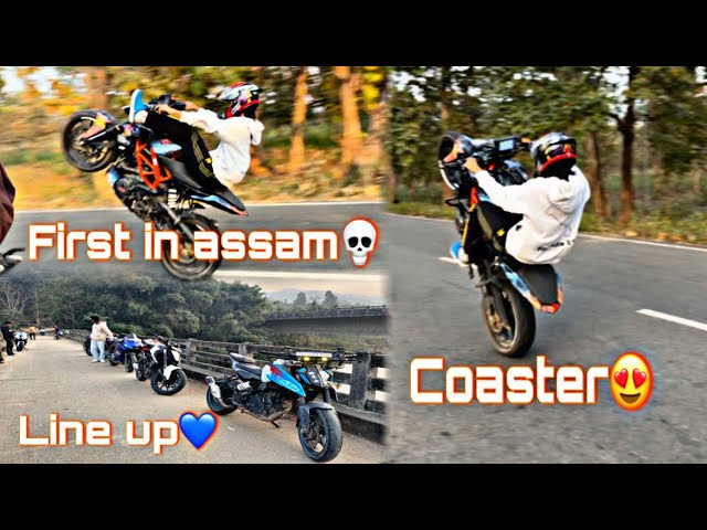 Way to Meghalaya 💙 || first wheelie in this position in  assam💀|| #youtube #motovlog