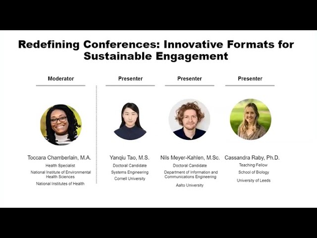 Redefining Conferences: Innovative Formats for Sustainable Engagement