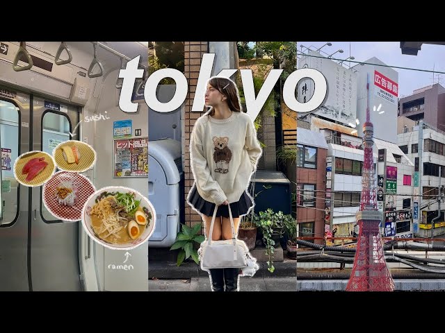 JAPAN VLOG ⋆˚✿˖° | solo traveling tokyo, japanese nails, lots of ramen + sushi, + hauls