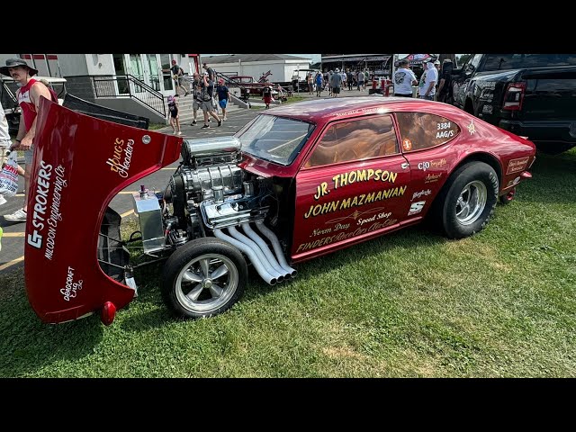 NHRA U.S Nationals Show Car / Drag car Parade of cars of the past with interviews #nhra #dragracing