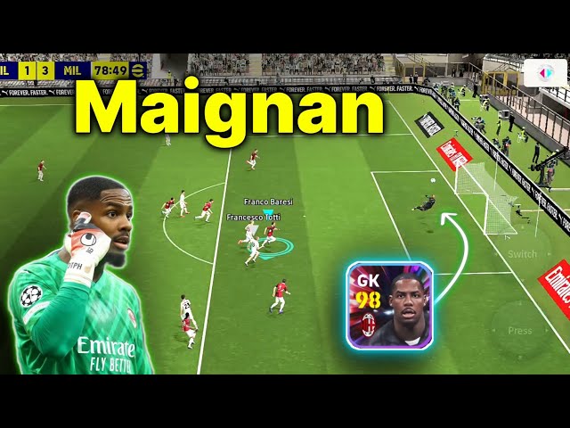 Selection Contract Mike Maignan 98 Free Best Goalkeeper Gameplay Review in efootball Pes 2025 Mobile