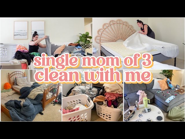 CLEAN WITH ME AS A SINGLE MOM OF 3 / NEW APARTMENT CLEANING MOTIVATION