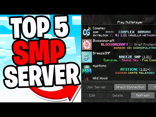 Top 5 SMP Servers For Minecraft 1.21.4! - Java & Bedrock