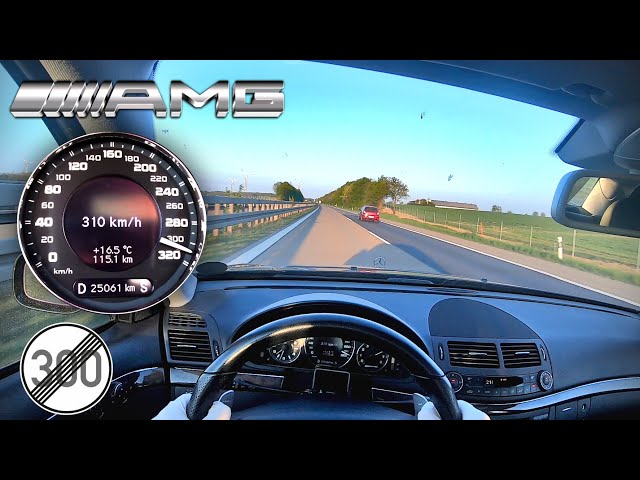 310 kmh !! | Mercedes E63 AMG W211 NO LIMIT TOP SPEED AUTOBAHN POV