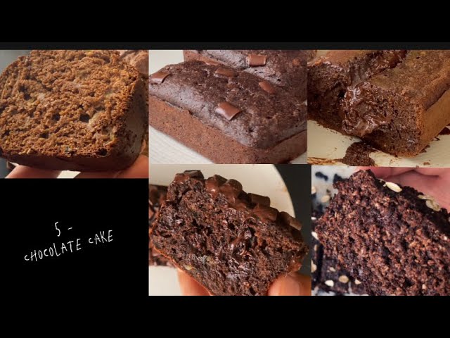 5 - Healthy Baked Chocolate 🍫 Cake & bread Recipe for Snack or Dessert