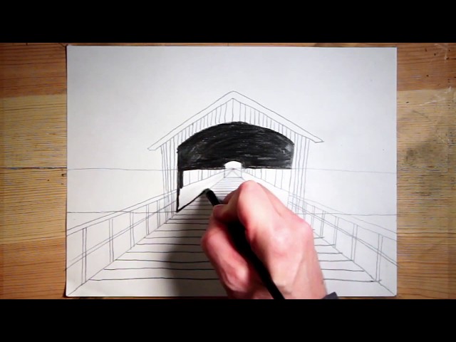 How to Draw a Bridge Tunnel Using One Point Perspective