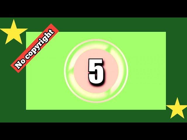 Green screen countdown 5 seconds||countdown 5 seconds with sounds effect